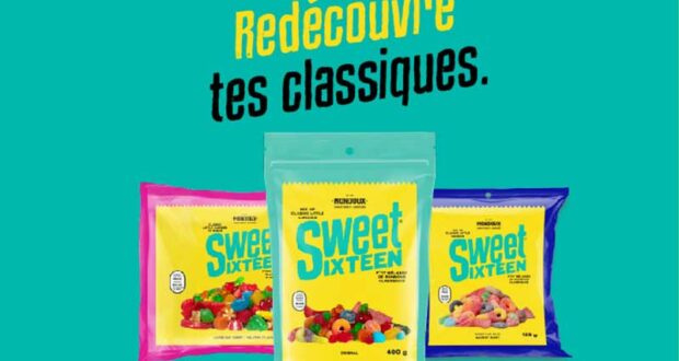 Coupons de 2 $ à l'achat de Sweet Sixteen 900g