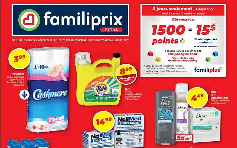 Familiprix Circulaire du 13 juillet au 19 juillet 2023