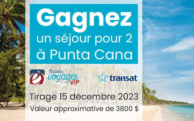 Gagnez un Voyage tout-inclus pour 2 à Punta Cana