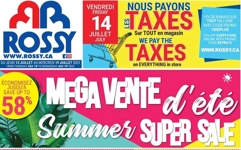 Rossy Circulaire du 13 juillet au 19 juillet 2023