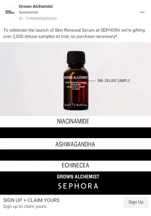 Sérum de renouvellement cutané de Grown Alchemist