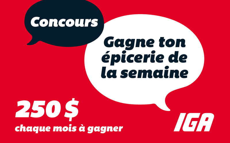 6 cartes-cadeaux IGA de 250 $ à gagner