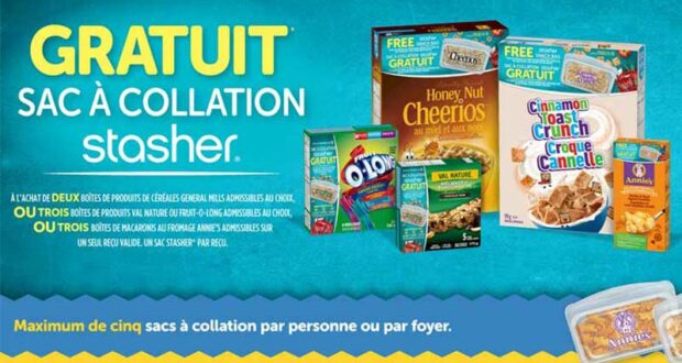 60 000 sacs à collation Stasher GRATUITS