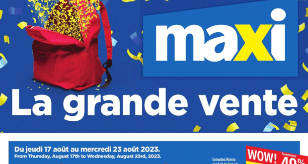 Circulaire Maxi Du 17 au 23 août 2023