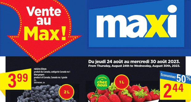 Circulaire Maxi du 24 août au 30 août 2023