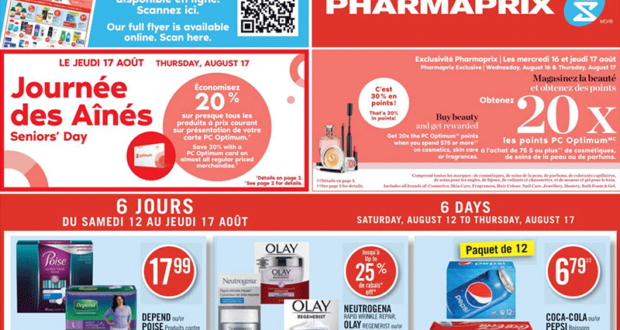 Circulaire Pharmaprix du 12 août au 18 août 2023