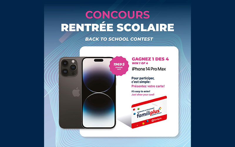 Gagnez 4 iPhone 14 Pro Max Apple de 1969 $ chacun