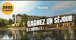 Gagnez Un séjour à l'Hôtel Entourage sur le Lac