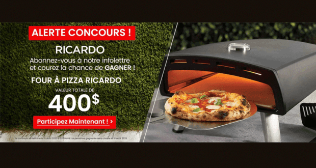 Remportez un four à pizza Ricardo de 400$