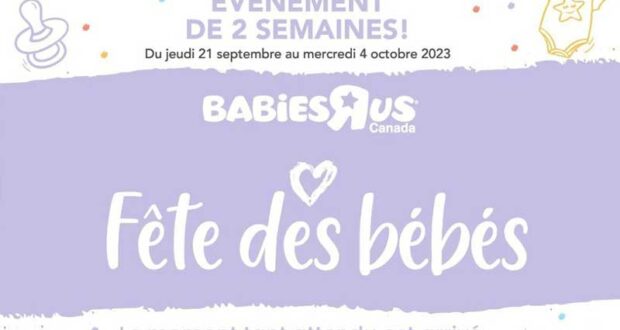 Circulaire Babies R Us du 21 septembre au 4 octobre 2023