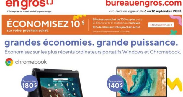 Circulaire Bureau en Gros du 6 septembre au 12 septembre 2023