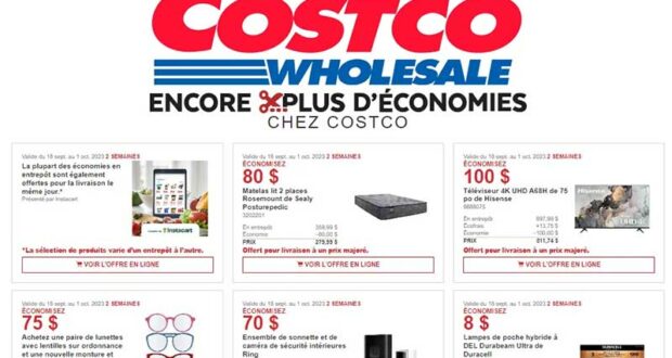 Circulaire Costco du 18 septembre au 1 octobre 2023