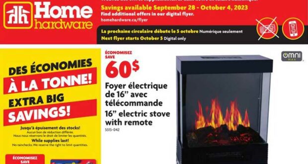 Circulaire Home Hardware du 28 septembre au 4 octobre 2023