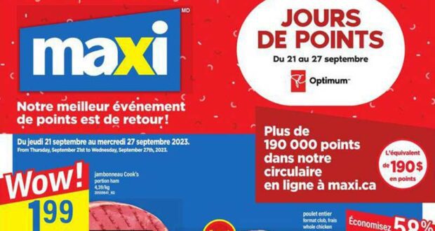 Circulaire Maxi du 21 septembre au 27 septembre 2023