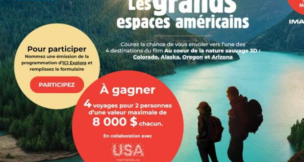 Gagnez 4 voyages pour 2 personnes de 8000 $ chacun