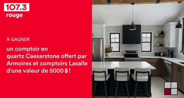 Gagnez Un comptoir de Quartz CaesarStone de 5000 $