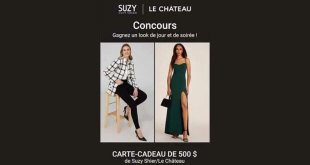 Gagnez Une carte-cadeau SUZY SHIER de 500$