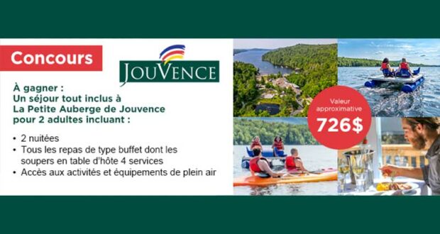 Remportez Un séjour tout inclus à La Petite Auberge de Jouvence