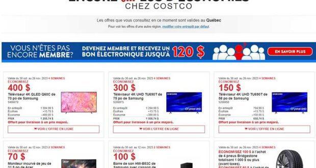 Circulaire Costco du 30 octobre au 12 novembre 2023