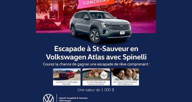 Gagnez Une escapade en Volkswagen Atlas (1000 $)