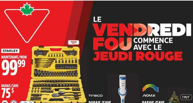 Circulaire Canadian Tire du 23 novembre au 29 novembre 2023