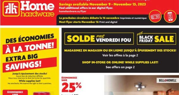 Circulaire Home Hardware du 9 novembre au 15 novembre 2023