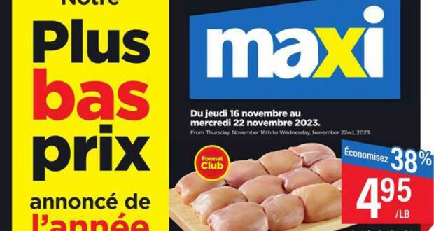 Circulaire Maxi du 16 novembre au 22 novembre 2023