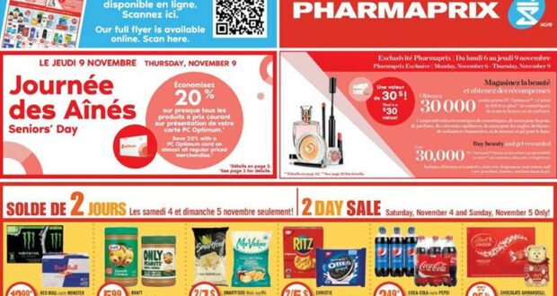 Circulaire Pharmaprix du 4 novembre au 10 novembre 2023