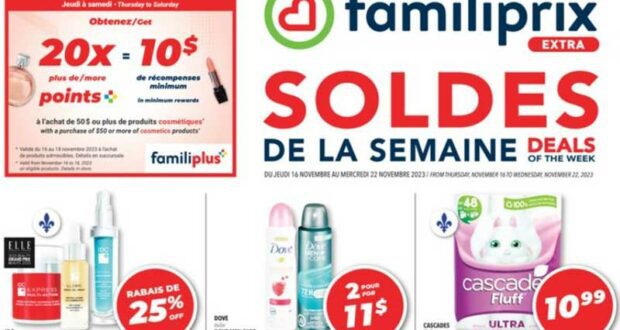 Familiprix Circulaire du 16 novembre au 22 novembre 2023