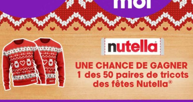 Gagnez 50 paires de tricots des fêtes Nutella