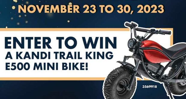 Gagnez Un mini vélo électrique Kandi Trail King E500