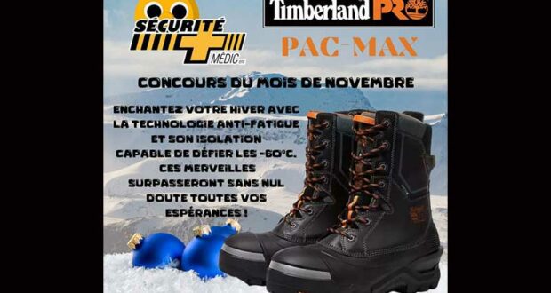 Remportez Une paire de bottes d’hiver Timberland Pro PAC-MAX