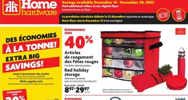 Circulaire Home Hardware du 14 décembre au 20 décembre 2023