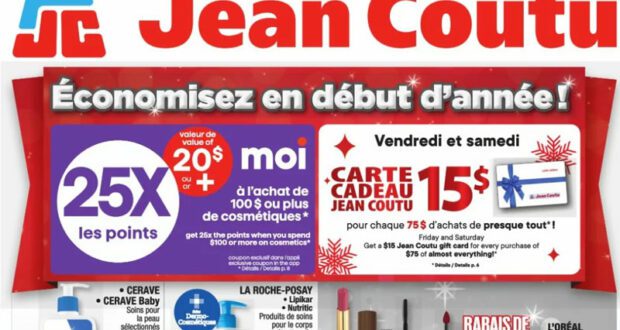 Circulaire Jean Coutu Du 28 décembre au 3 janvier 2024