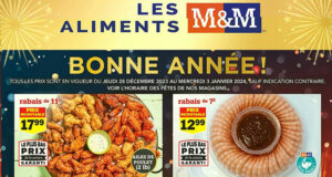 Circulaire Les Aliments M&M du 28 décembre au 3 janvier 2024