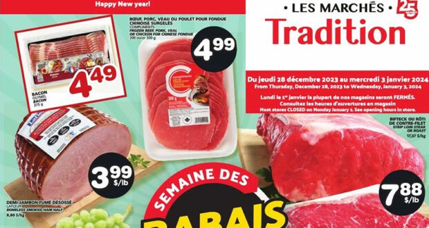 Circulaire Marchés Tradition du 28 décembre au 3 janvier 2024