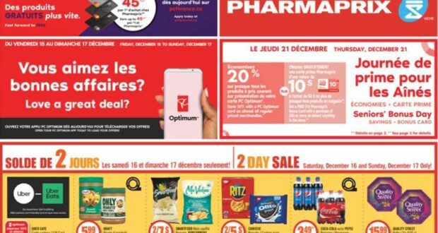 Circulaire Pharmaprix du 16 décembre au 21 décembre 2023