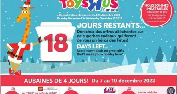 Circulaire Toys R Us du 7 décembre au 13 décembre 2023