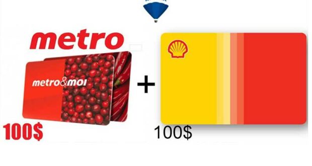 GAGNEZ 100$ D'ÉPICERIE + 100$ de GAZ