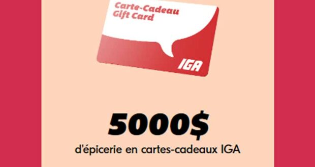 Gagnez 5 000 $ d’épicerie