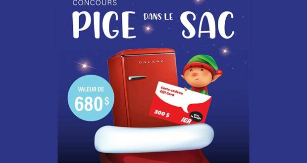 Gagnez un Mini-frigo rétro + 300$ en épicerie