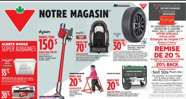 Circulaire Canadian Tire du 11 janvier au 17 janvier 2024