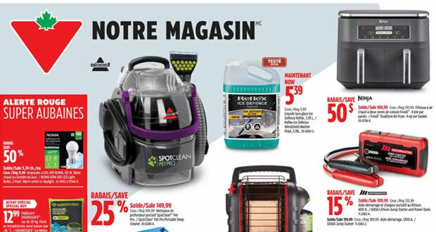 Circulaire Canadian Tire du 4 janvier au 10 janvier 2024