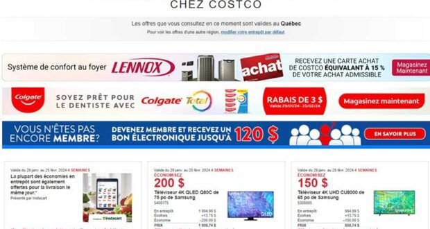 Circulaire Costco du 29 janvier au 25 février 2024