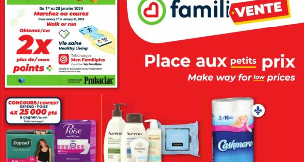 Circulaire Familiprix Du 4 au 10 janvier 2024