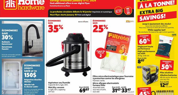 Circulaire Home Hardware du 11 janvier au 17 janvier 2024