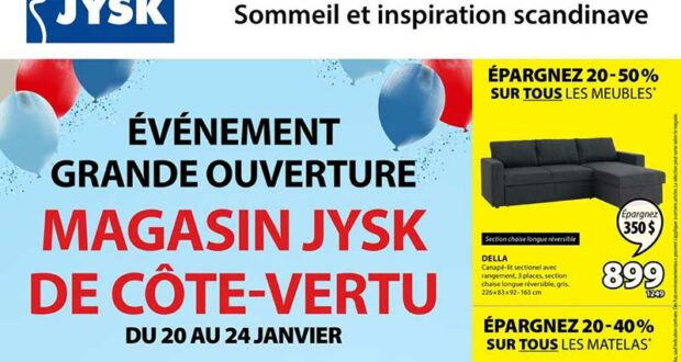 Circulaire Jysk du 18 janvier au 24 janvier 2024