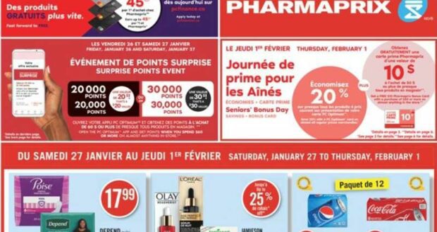 Circulaire Pharmaprix du 27 janvier au 1 février 2024