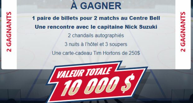 Gagnez 2 forfaits au Centre Bell (Valeur totale 10 000 $)