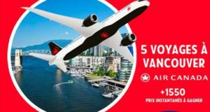 Gagnez 5 voyages à Vancouver de 10150 $ chacun